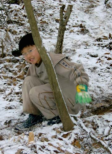 눈썰매 탄 기분이에요. 